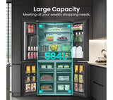 Hisense PureFlat American-Style Smart Fridge Freezer - Black S/Steel | Non-Plumbed | RQ760N4SBFE