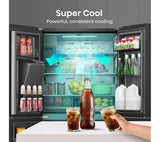Hisense PureFlat American-Style Smart Fridge Freezer - Black S/Steel | Non-Plumbed | RQ760N4SBFE