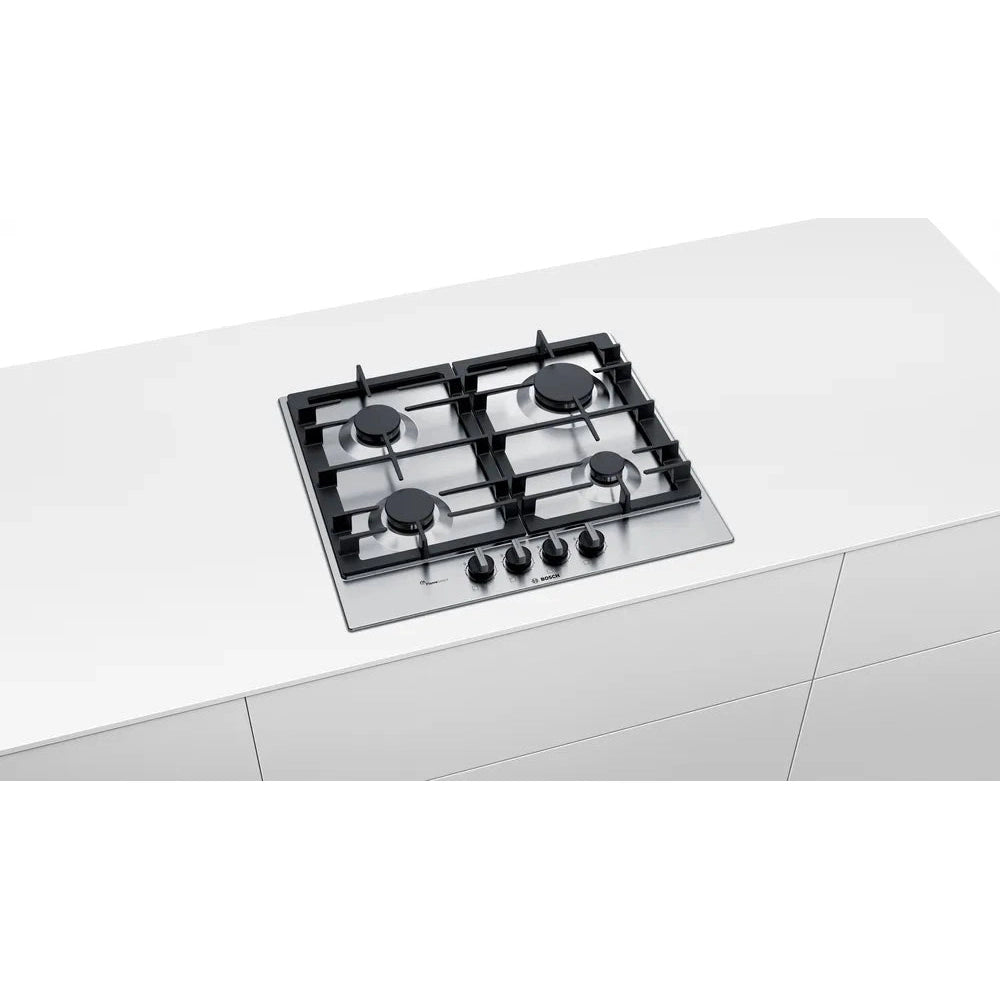 Bosch Series 6 60cm Gas Hob Brushed Steel PCP6A5B90