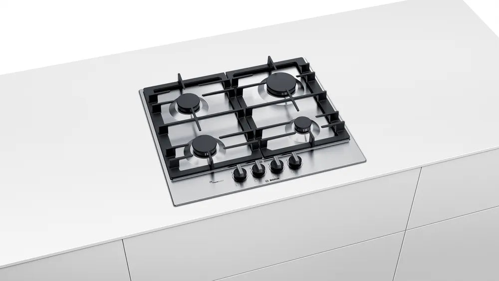 Bosch Series 6 60cm Gas Hob Brushed Steel PCP6A5B90