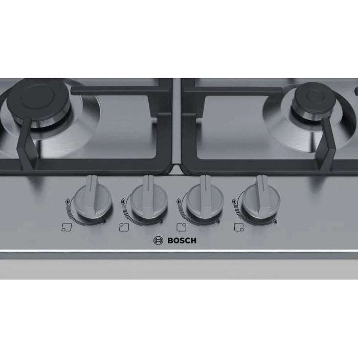 Bosch Series 4 60cm Gas Hob Brushed Steel PGP6B5B90