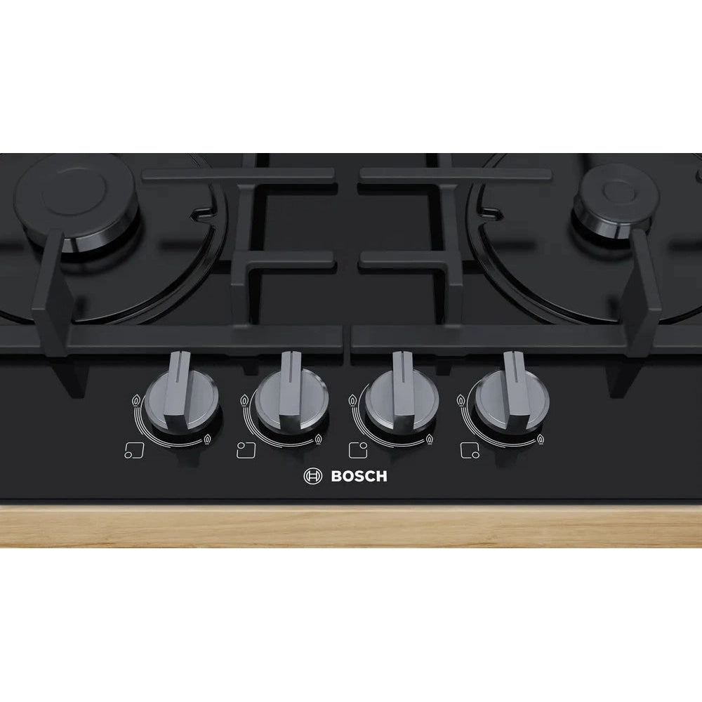 Bosch Series 4 60cm Gas Hob Black Glass PNP6B6B90
