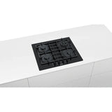 Bosch Series 4 60cm Gas Hob Black Glass PNP6B6B90