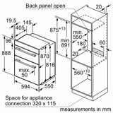 Bosch Series 6 Double Oven Brushed Steel MBA5785S6B