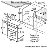 Bosch Series 4 Built Under Double Oven Brushed Steel NBS533BS0B