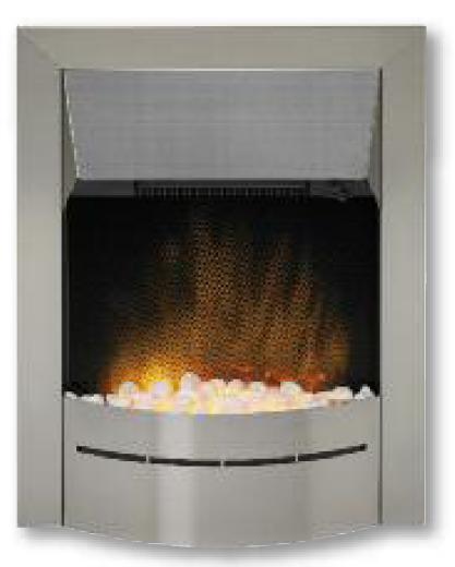 Montclair Stainless Steel effect Inset, LED OptiFlame | MTC20