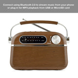 Lloytron 2 Band Vintage Rechargeable Portable Radio N6403WD