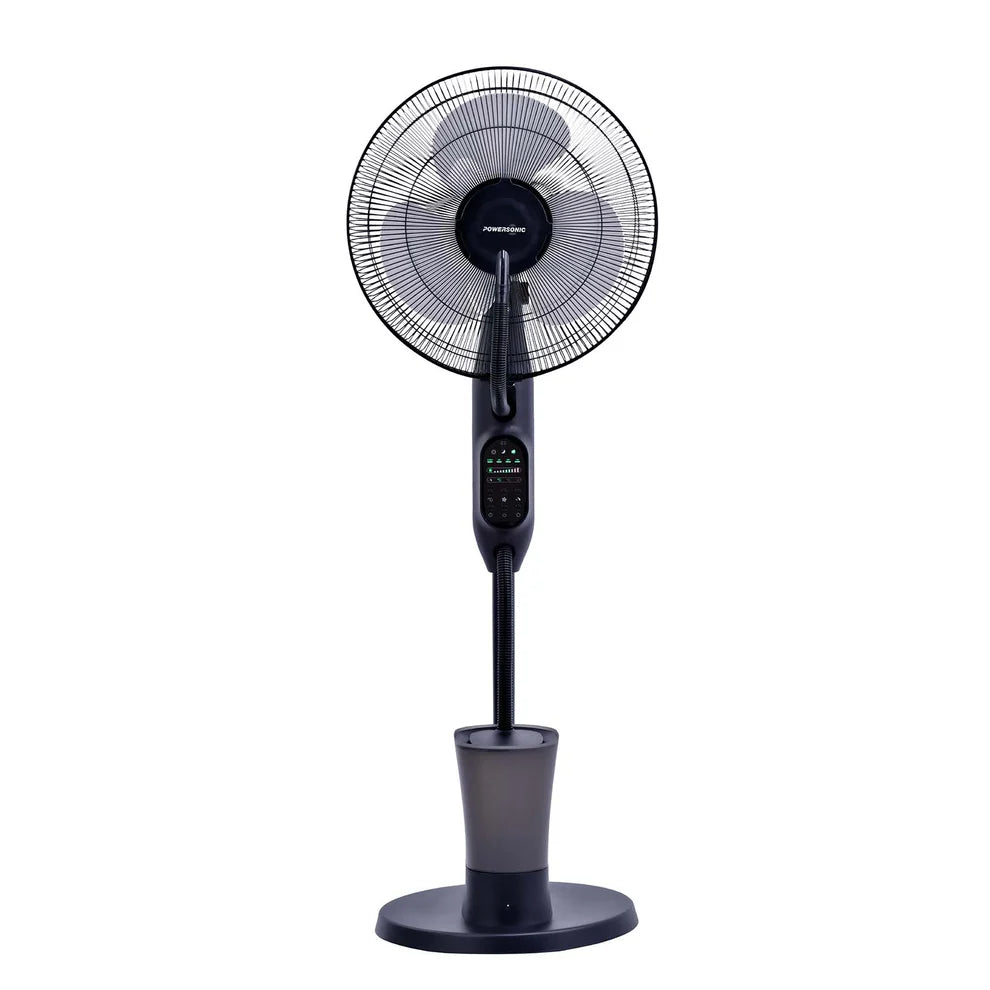 Powersonic Pedestal Oscillating Misting Fan - Black | PWRHT505