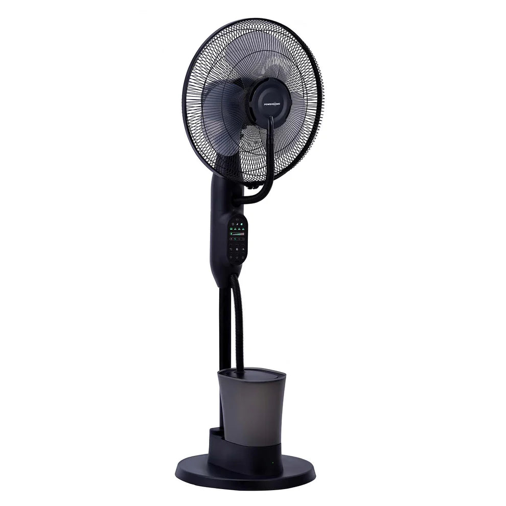 Powersonic Pedestal Oscillating Misting Fan - Black | PWRHT505