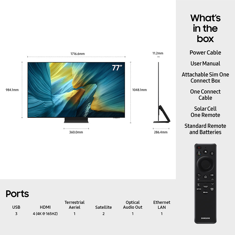 Samsung S95F 77" 4K Smart TV (2025) | QE77S95FATXXU