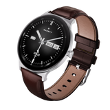 Garett Smartwatch Quantum - Silver & Brown | QUANTUM SILVER STEEL