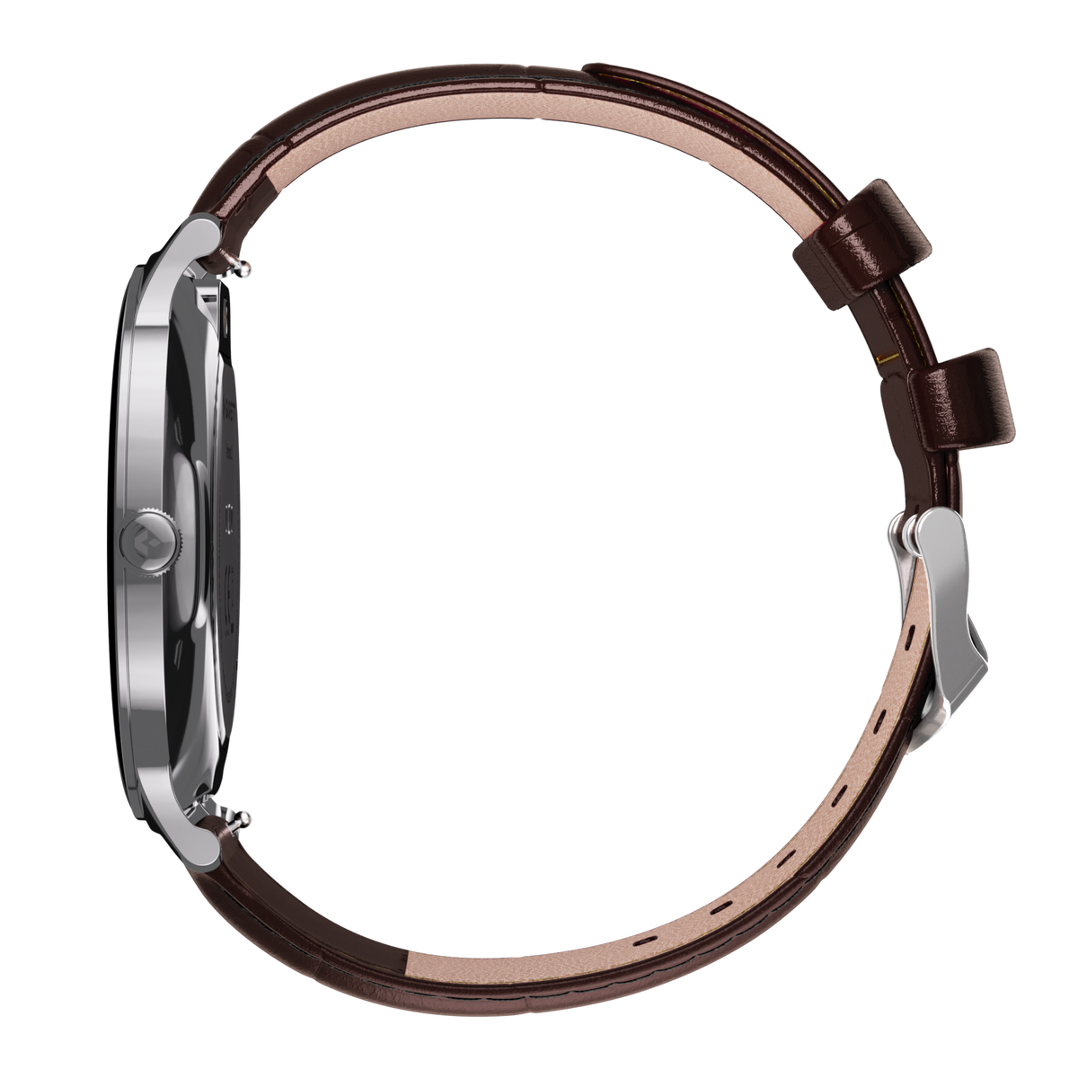 Garett Smartwatch Quantum - Silver & Brown | QUANTUM SILVER STEEL