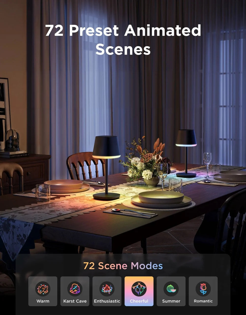 Govee Classic Cordless Smart Table Lamp - Black | R1741B11