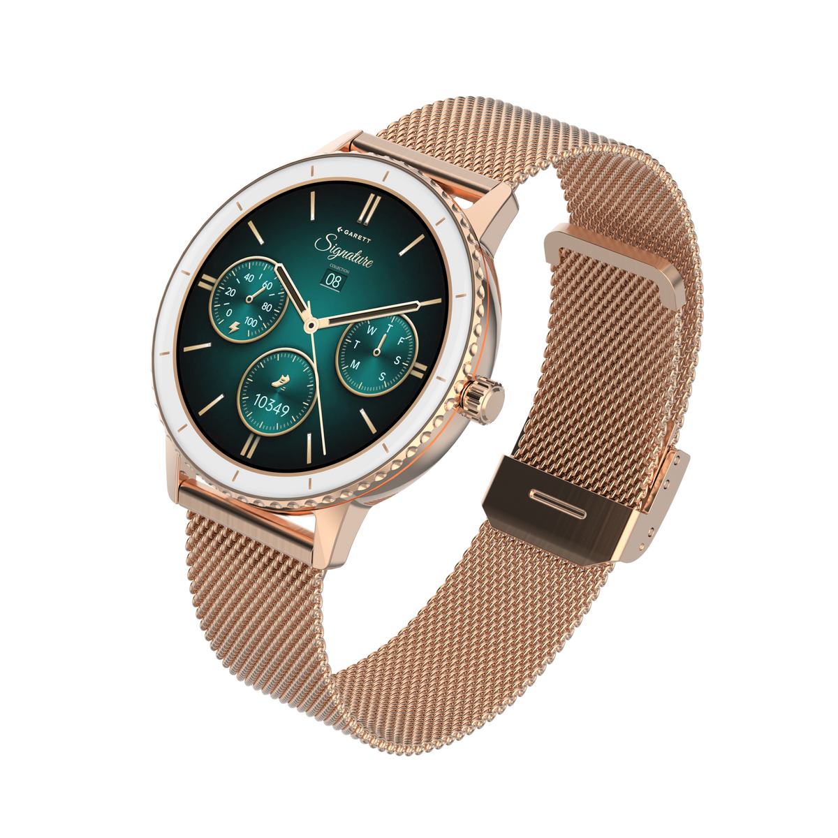Garett  Smartwatch Grace Mesh - Rose Gold & White | ROSE GOLD MESH