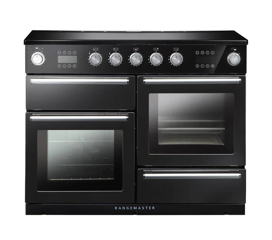 Rangemaster Nexus Steam 110cm Induction Range Cooker - Charcoal Black & Chrome | NEX110SOEICB/C