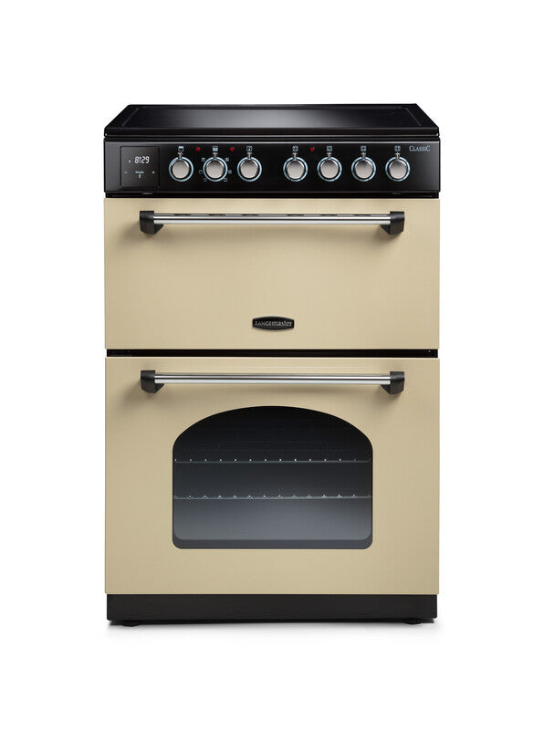 Rangemaster Classic 60cm Ceramic Cooker - Cream & Chrome | CLA60ECCR/C