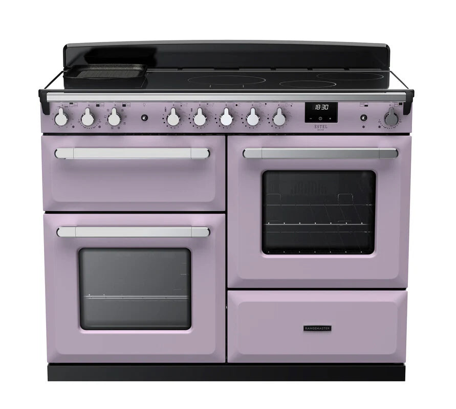 Rangemaster Estel 110cm Induction Range Cooker - Heather & Chrome | ESDLO110EIPHTH/CM1
