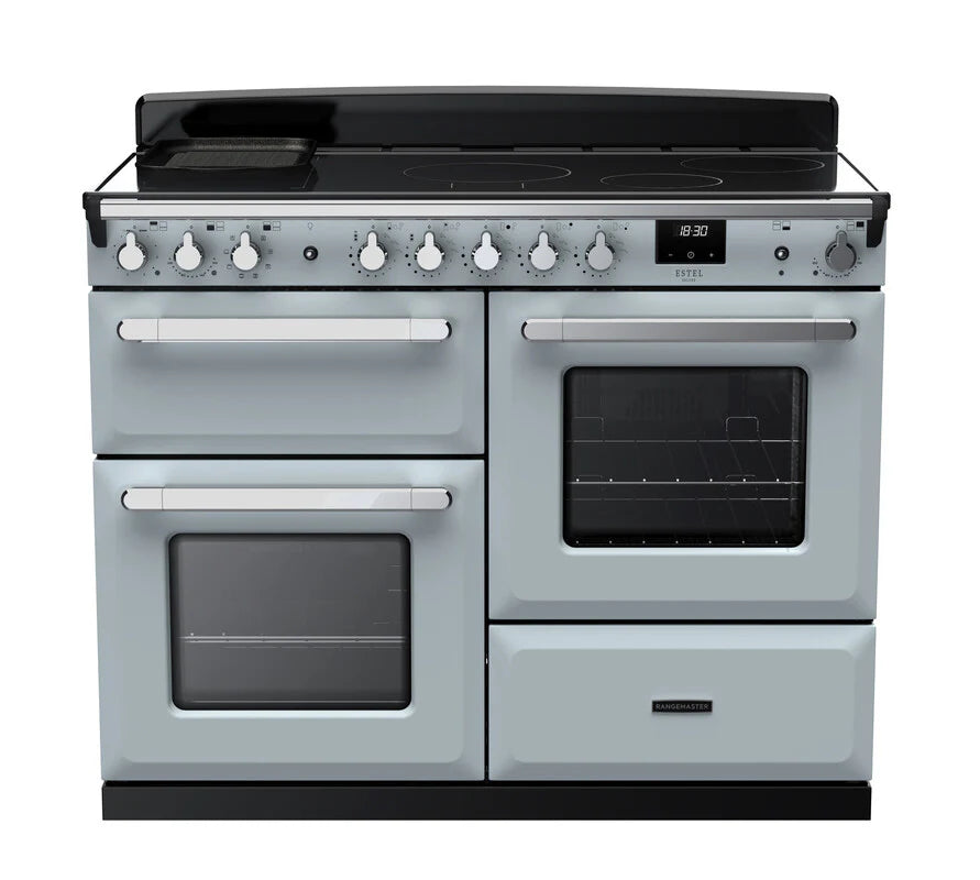 Rangemaster Estel 110cm Induction Range Cooker - Pale Cream & Chrome | ESDLO110EIPMSB/CM1