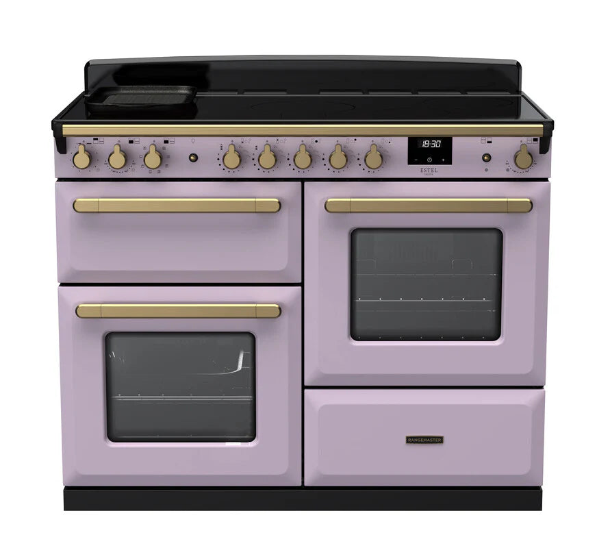 Rangemaster Estel 110cm Induction Range Cooker - Heather & Brass | ESDLO110EIPHTH/AB1