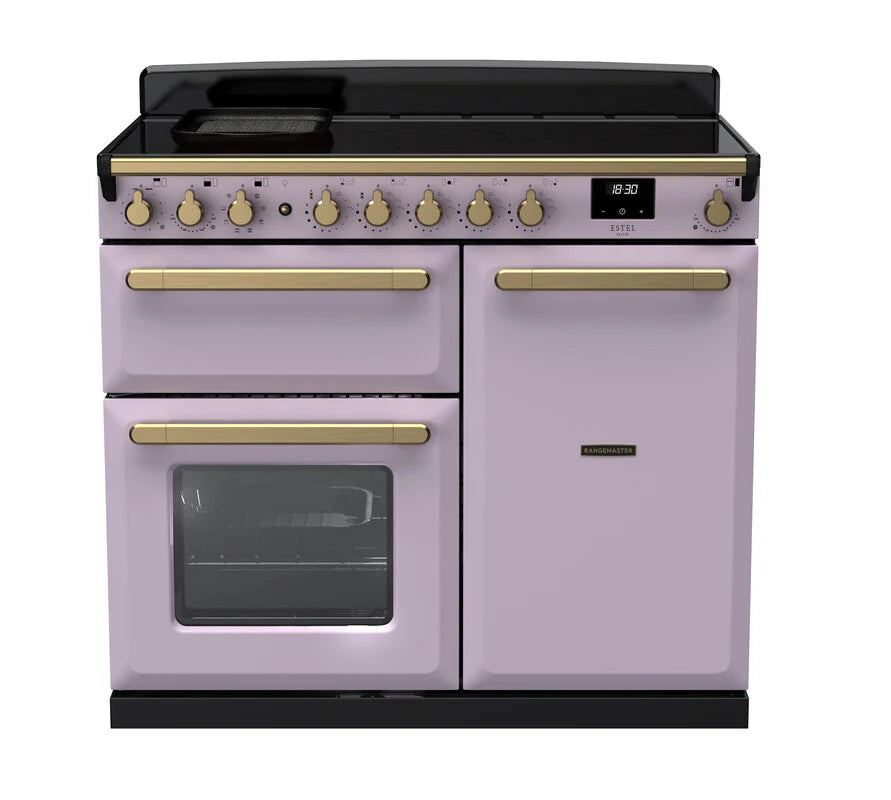 Rangemaster Estel 100cm Induction Range Cooker - Heather & Brass | ESDL100EIPHTH/AB1