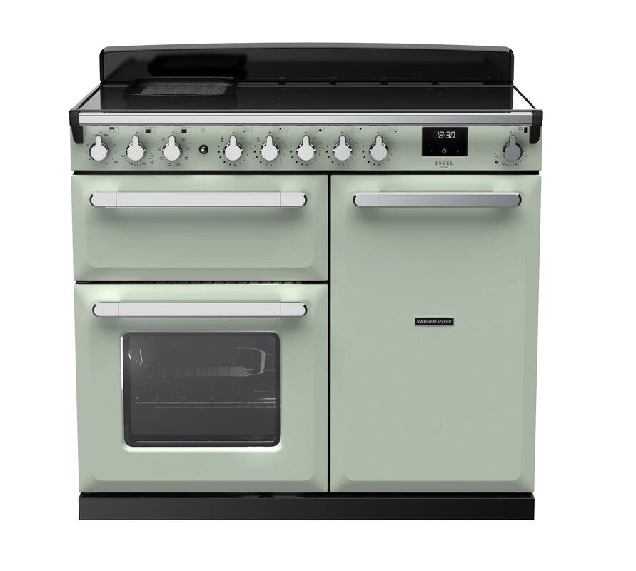 Rangemaster Estel 100cm Induction Range Cooker - Mint Green & Chrome | ESDL100EIPMNT/CM1