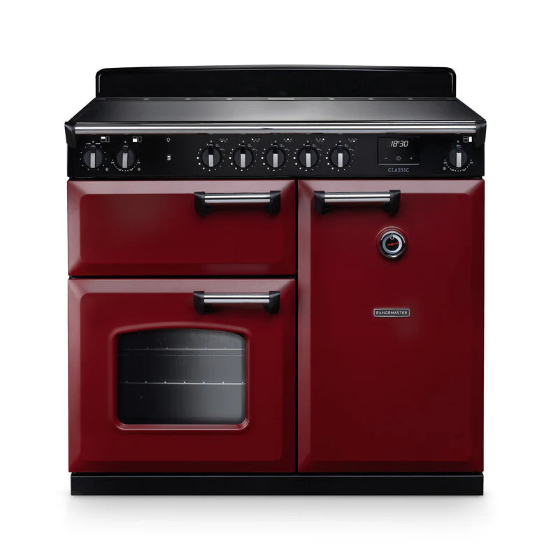 Rangemaster Classic 100cm Induction Range Cooker - Bordeaux & Chrome | CL100EIPBOR/CM1