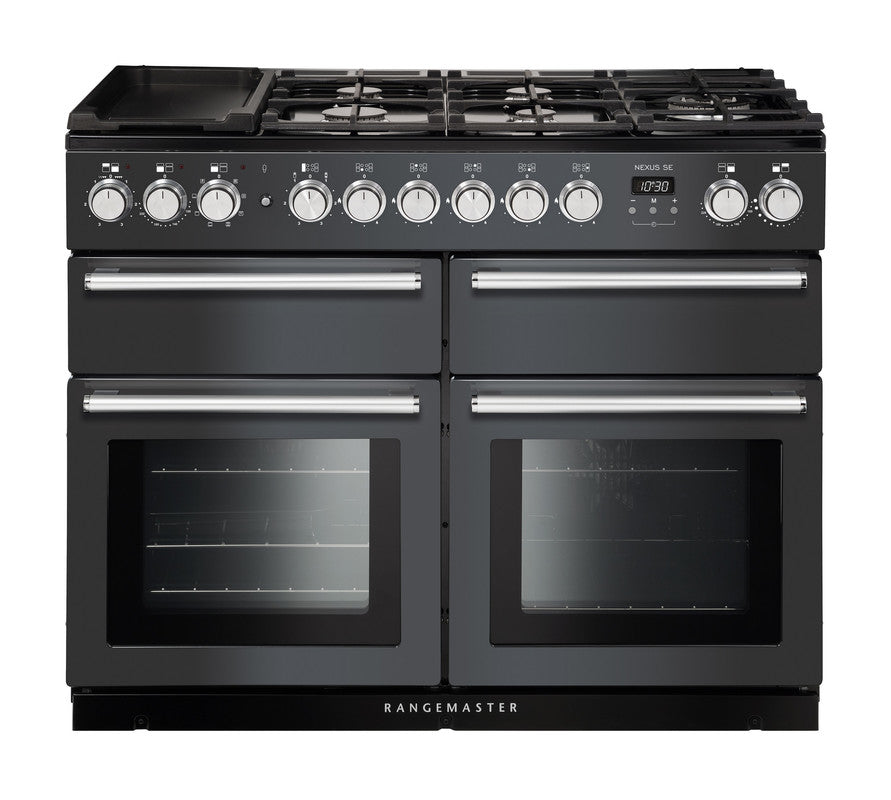 Rangemaster Nexus SE 110cm Dual Fuel Range Cooker - Slate & Chrome | NEXSE110DFFSL/C
