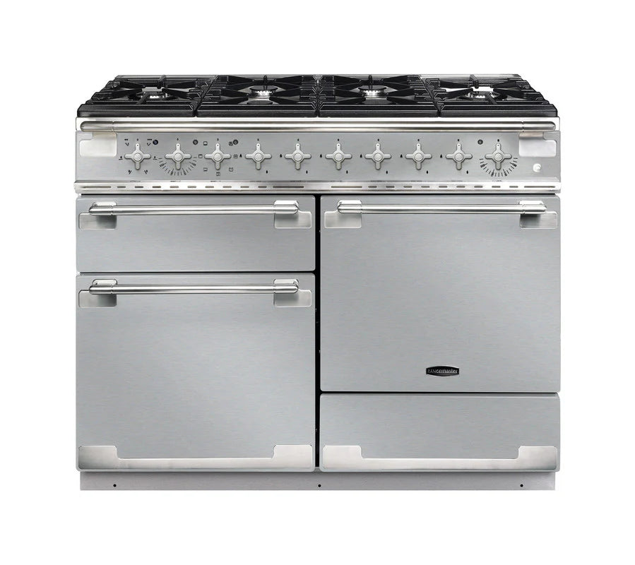 Rangemaster Elise 110cm Dual Fuel Range Cooker - Stainless Steel & Brushed Nickel | ELS110DFFSS