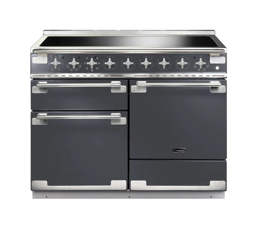 Rangemaster Elise 110cm Induction Range Cooker - Slate & Brushed Nickel | ELS110EISL/