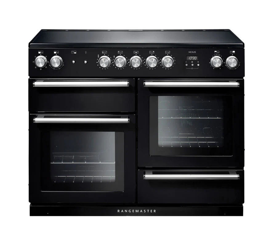 Rangemaster Nexus 110cm Induction Range Cooker - Black & Chrome | NEX110EIBL/C