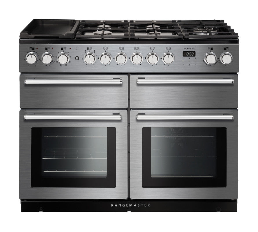 Rangemaster Nexus SE 110cm Dual Fuel Range Cooker - Stainless Steel & Chrome | NEXSE110DFFSS/C