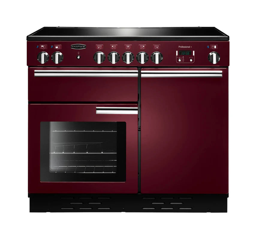 Rangemaster Professional+ 100cm Induction Range Cooker - Cranberry & Chrome | PROP100EICY/C