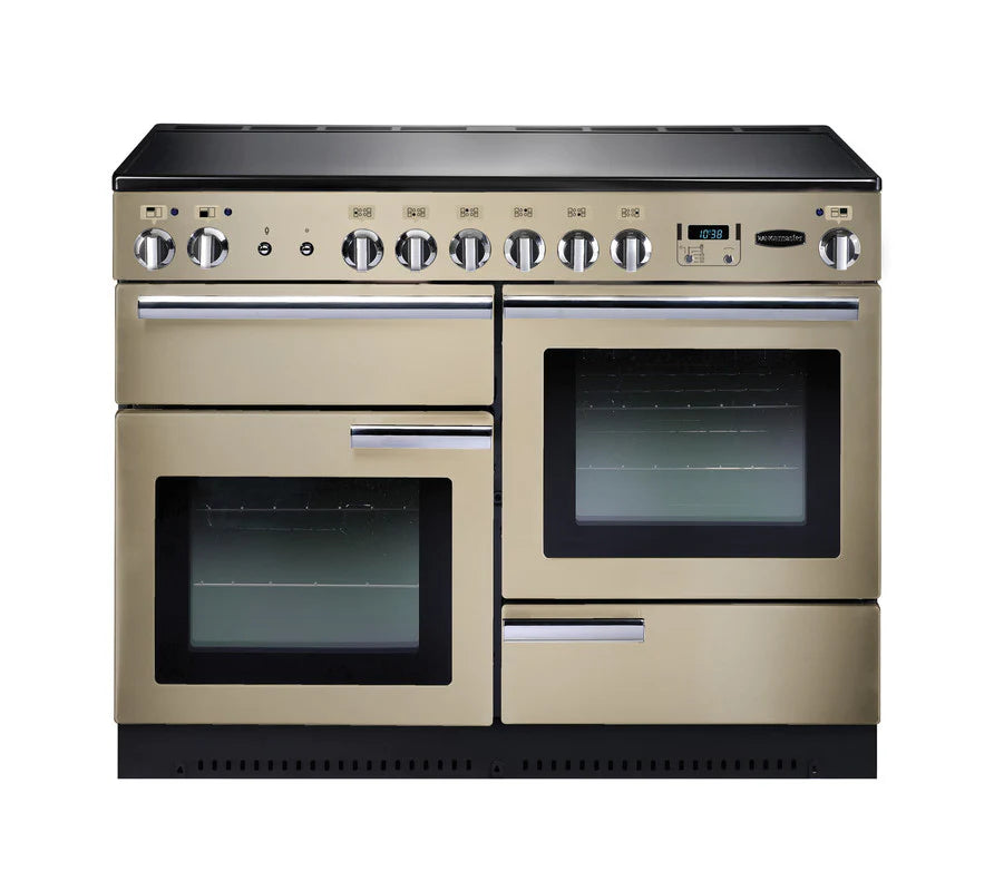 Rangemaster Professional+ 110cm Ceramic Range Cooker - Cream & Chrome | PROP110ECCR/C