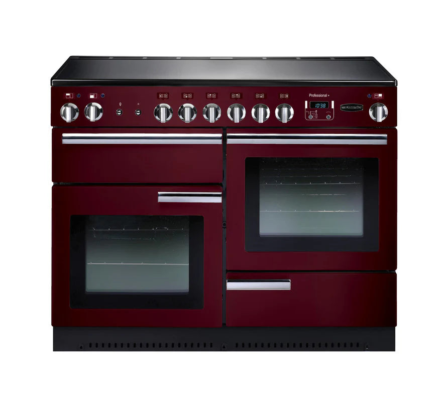 Rangemaster Professional+ 110cm Ceramic Range Cooker - Cranberry & Chrome | PROP110ECCY/C