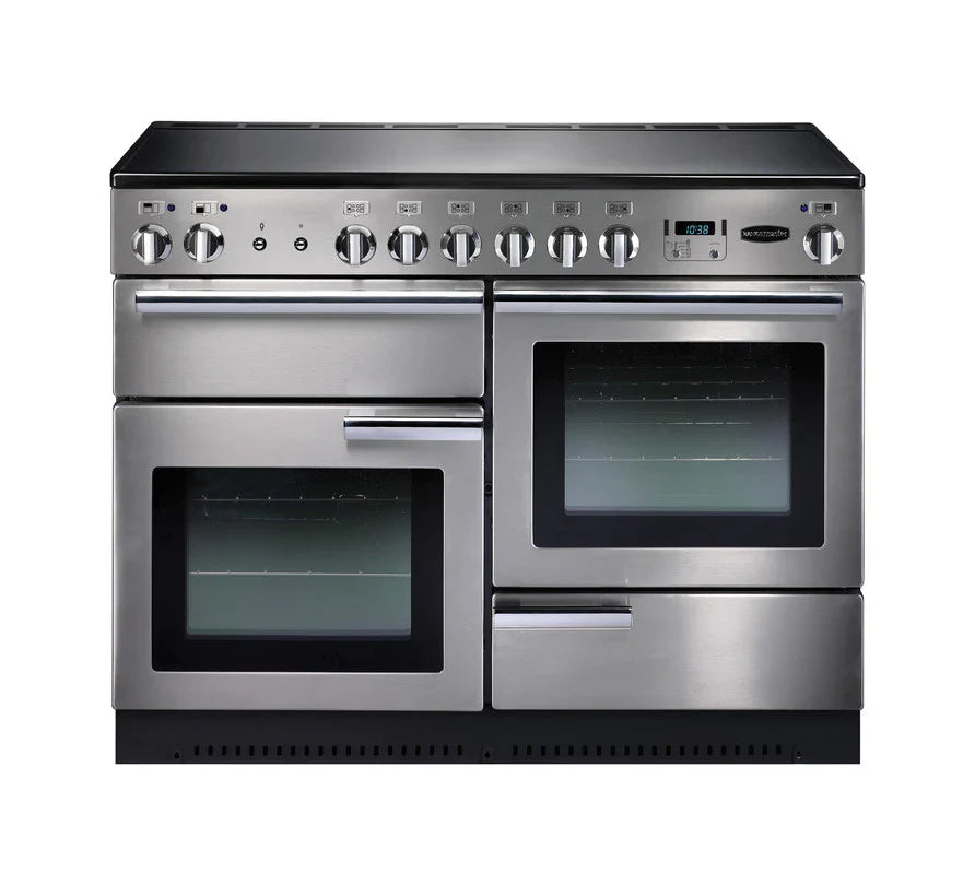Rangemaster Professional+ 110cm Ceramic Range Cooker - Stainless Steel & Chrome | PROP110ECSS/C