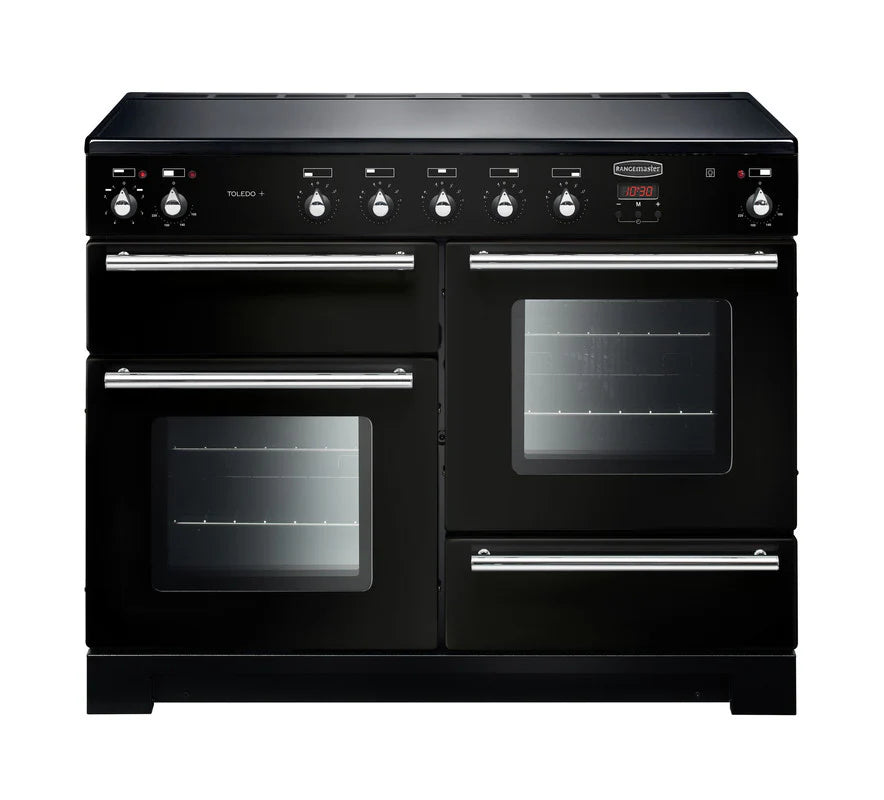 Rangemaster Toledo+  110cm Induction Range Cooker - Black & Chrome | TOLP110EISS/C