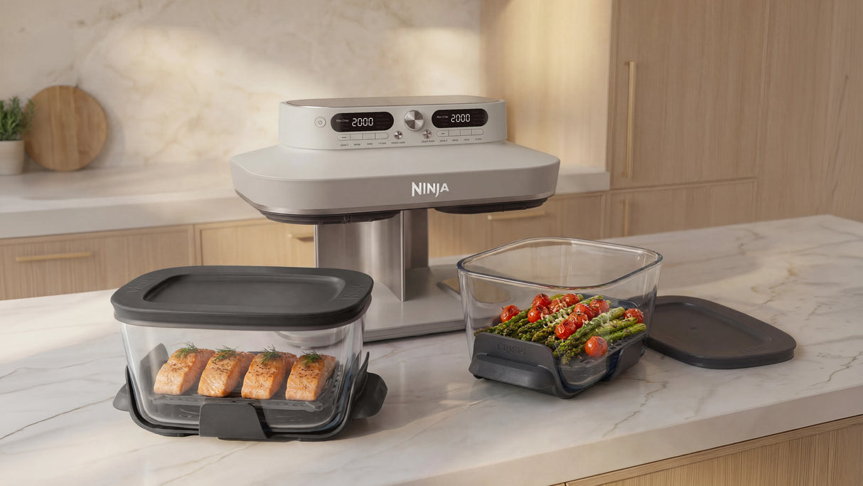 Ninja CRISPi DualZone 8-Function Glass Air fryer - Bone | DD102UKIV2