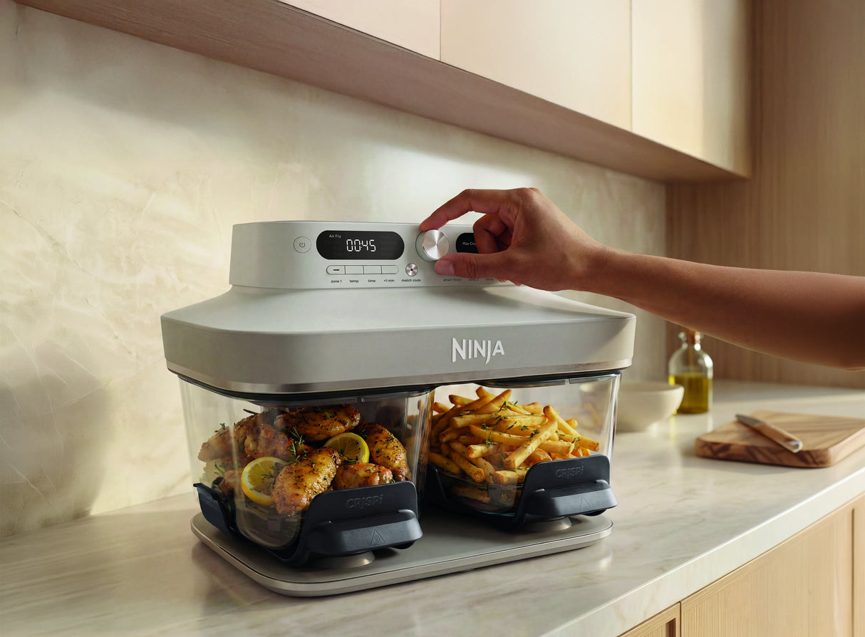 Ninja CRISPi DualZone 8-Function Glass Air fryer - Bone | DD102UKIV2