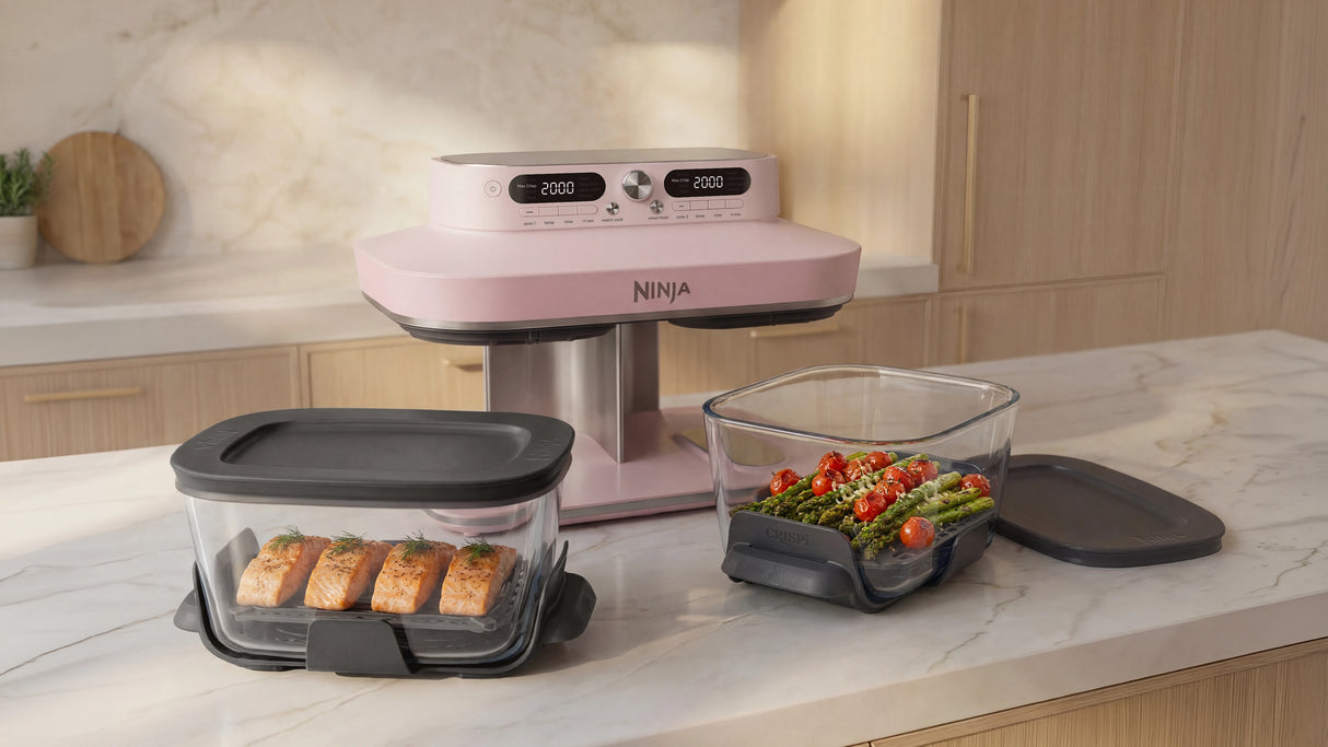 Ninja CRISPi DualZone 8-Function Glass Air fryer - Rose | DD102UKPK1