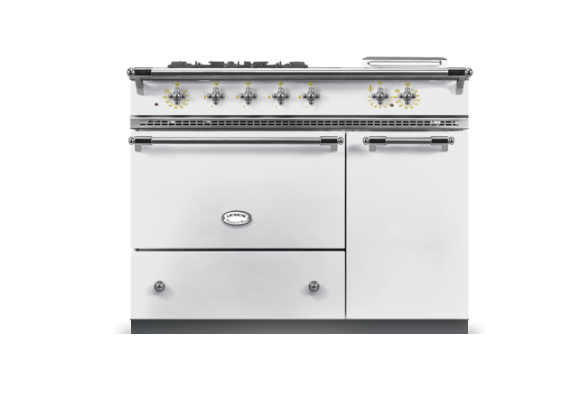 Lacanche Savigny Classic 100cm - White & Brushed Stainless Steel