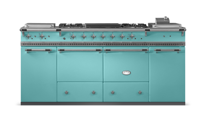 Lacanche Classic Cluny 1800 - Coral Blue & Brushed Stainless Steel