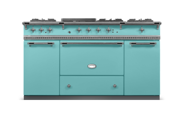 Lacanche Classic Citeaux 150cm - Coral Blue & Brushed Stainless Steel