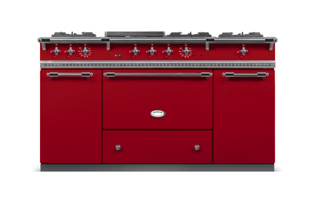 Lacanche Classic Citeaux 150cm - Cherry Red & Brushed Stainless Steel