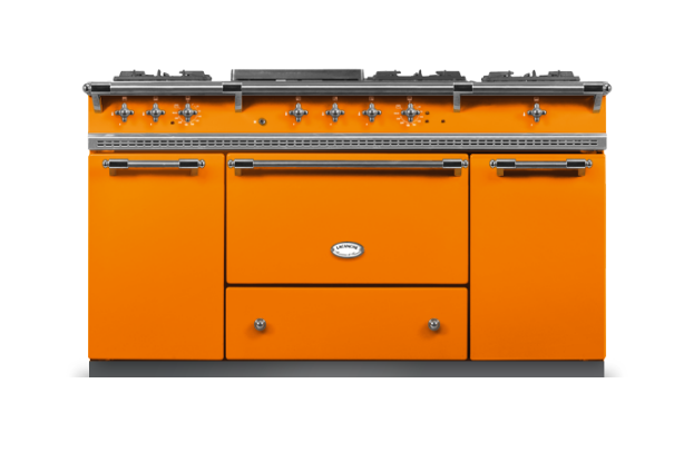 Lacanche Classic Citeaux 150cm - Tangerine & Brushed Stainless Steel