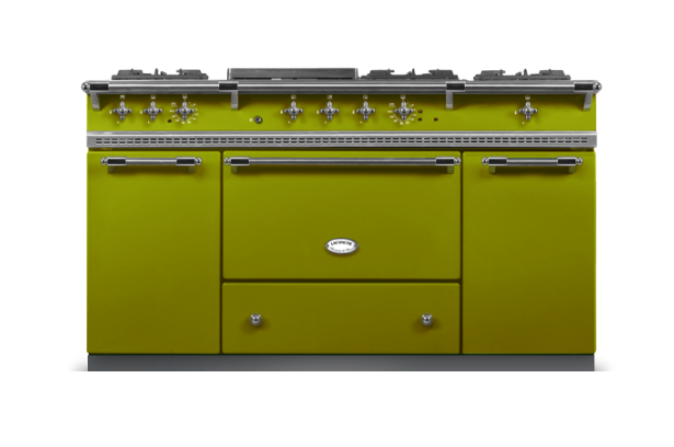 Lacanche Classic Citeaux 150cm - Olive Green & Brushed Stainless Steel