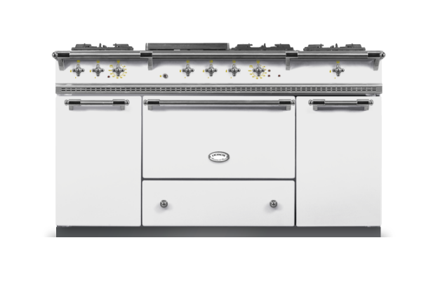 Lacanche Classic Citeaux 150cm - White & Brushed Stainless Steel