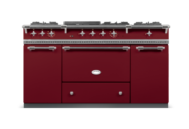 Lacanche Classic Citeaux 150cm - Burgundy Red & Matt Chrome