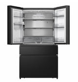 Hisense American Style Fridge Freezer - Black S/Steel | Non-Plumbed Water Dispenser | RF749N4SWFE