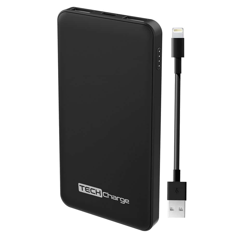 Techppick Power Bank Tech Charge 5000mAh Power Bank Bonus Pack With Lightning Cable | TC173 ...