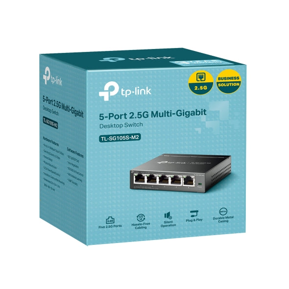 TP Link 5-Port 2.5G Multi-Gigabit Desktop Switch | TL-SG105S-M2
